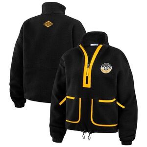 *NWT* Pittsburgh Steelers WEAR by Erin Andrews Women's Polar Fleece Half-Zip